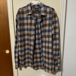 Gap Long Sleeve Flannel Button-Up Shirt